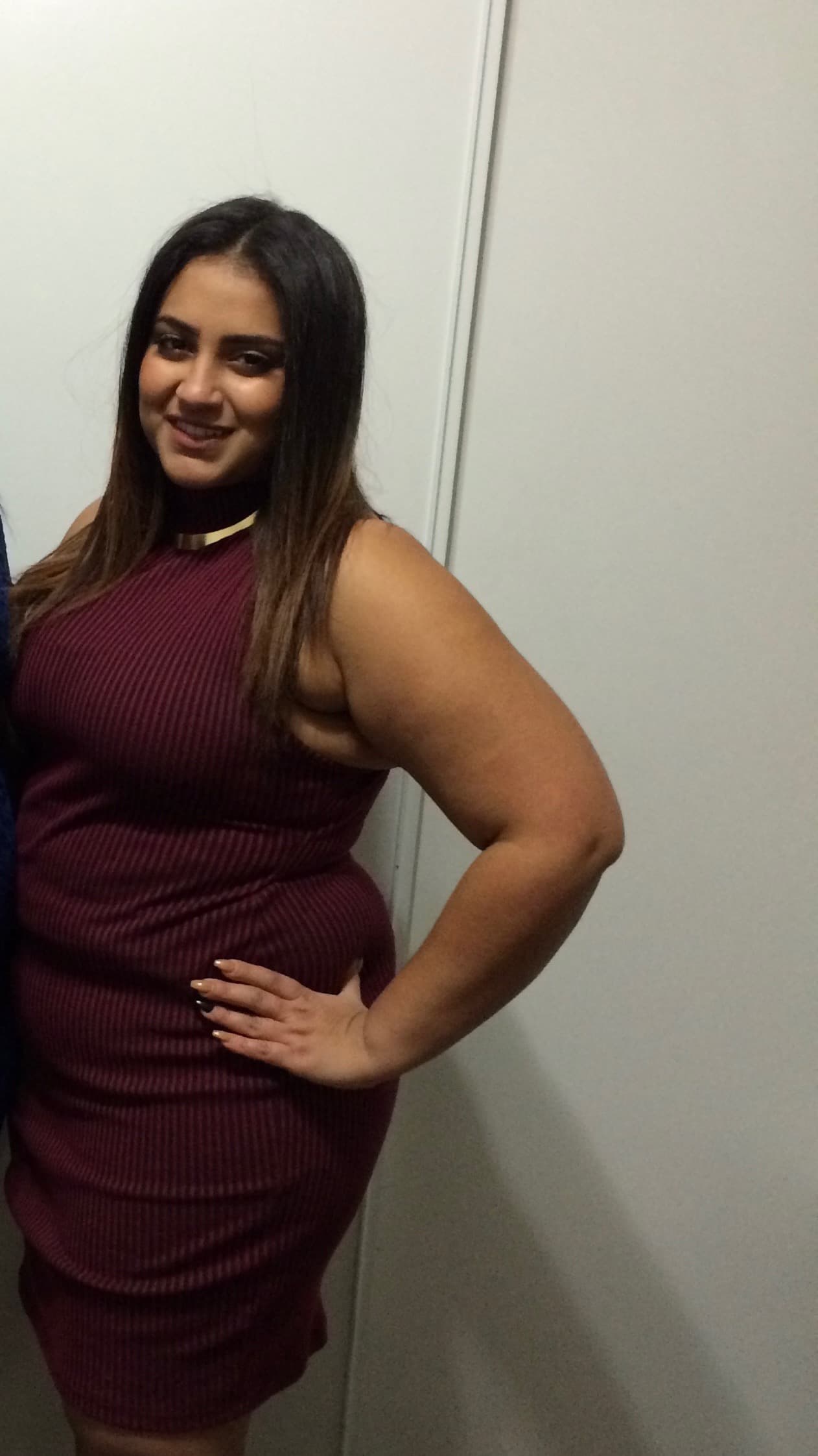 Before: Maria at her starting weight